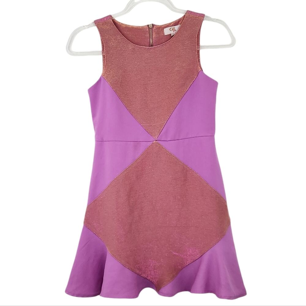 Gianni Bini Girls Sleeveless Dress Size 12 Pink Purple, Iridescent Casual Dress